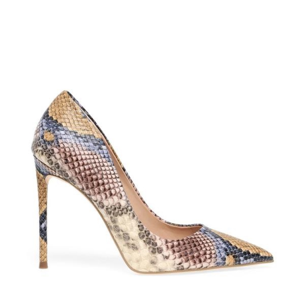 Steve Madden Multicolor Snakeskin Pointed Toe Stiletto Pumps